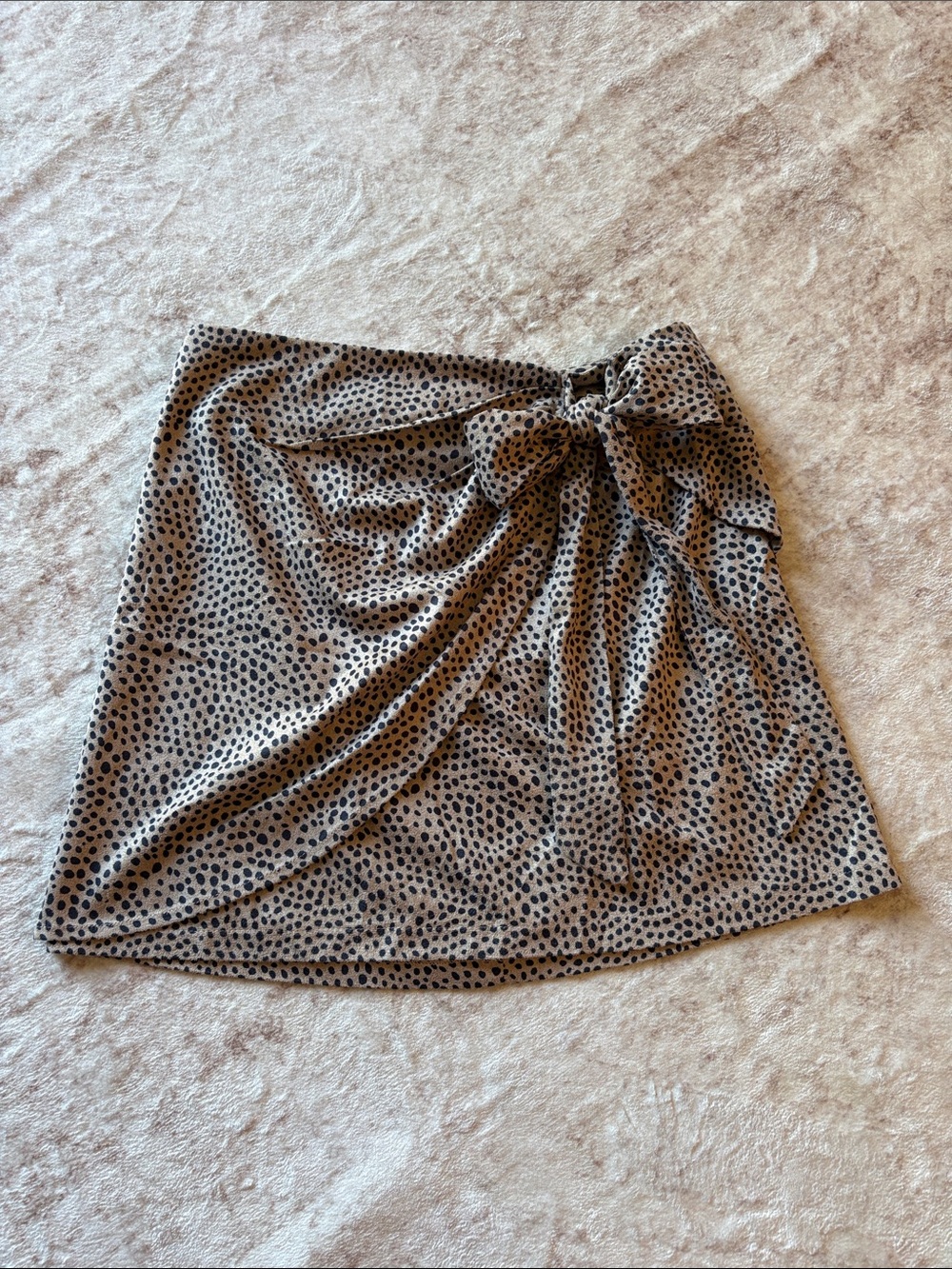 Cheetah Mini Skirt with Side Bow